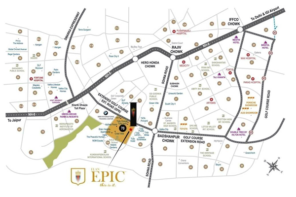 ELAN Epic Sector 70 Gurgaon Site Plan
