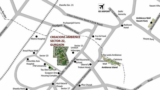 AMBIENCE CREACIONS SECTOR 22 GURGAON Site Plan