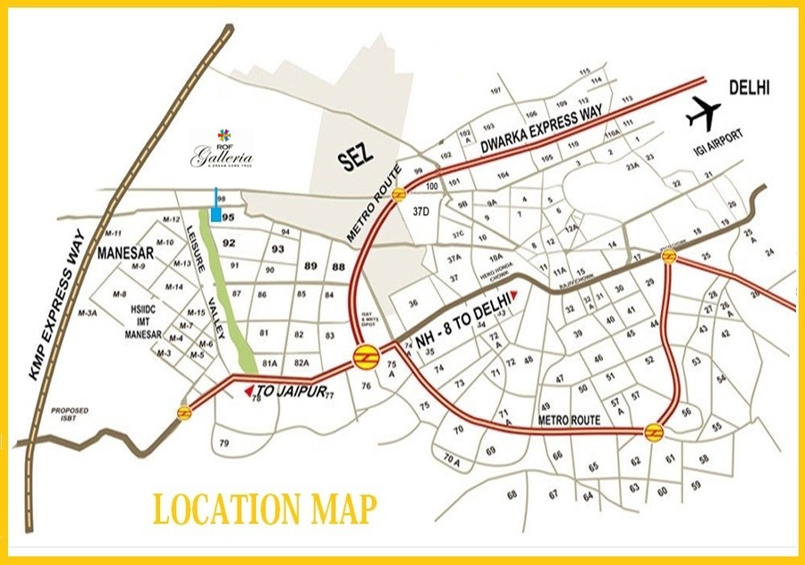 ROF Galleria 95 Gurgaon Site Plan